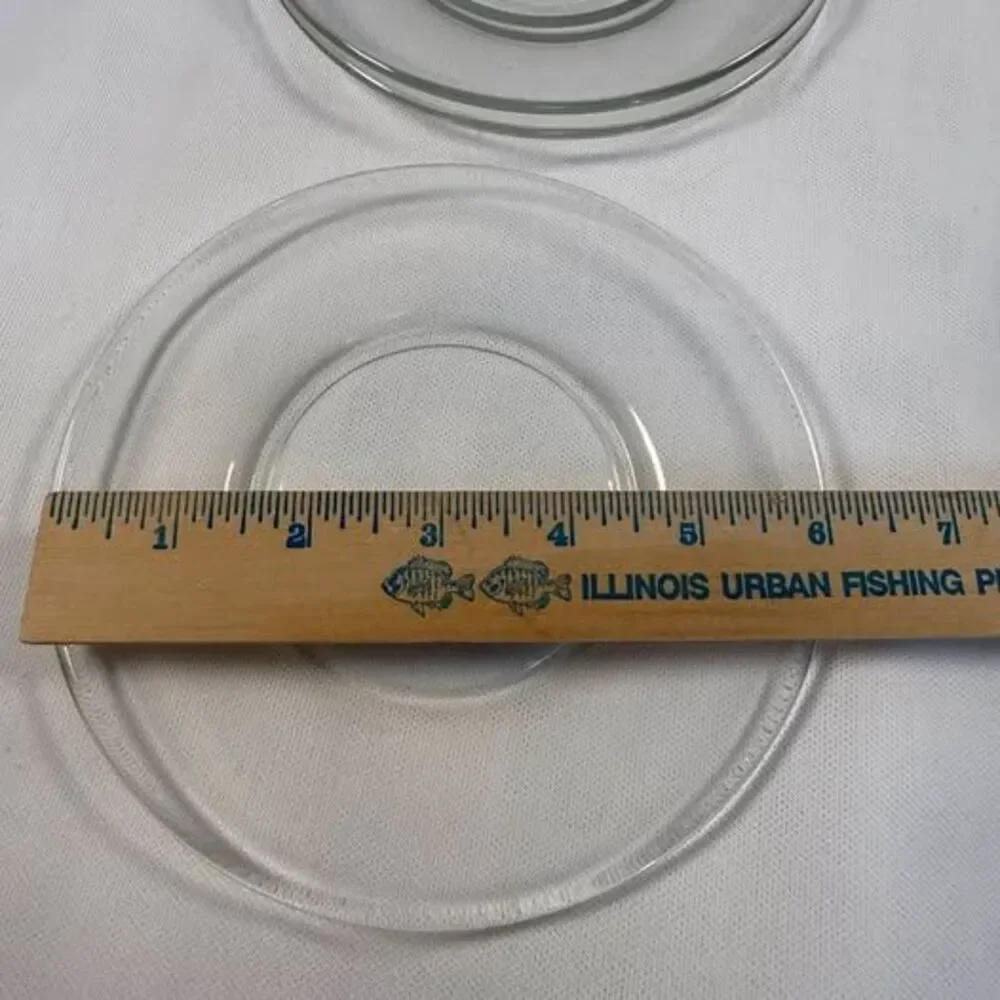 Clear Glass Dessert 6” Plates set of 4